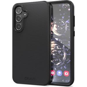 Crave for Samsung Galaxy A55 Case, Shockproof Protection Dual Layer Case for Galaxy A55 (6.6 inch) - Black