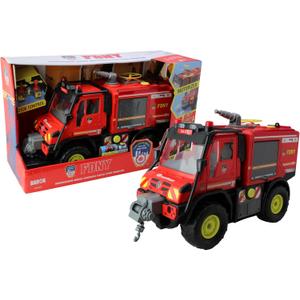 Daron FDNY Heavy Rescue Fire Truck Emergency Vehicle Toy with Lights, Sounds, Drones, and Water Cannon for Kids Ages 3+