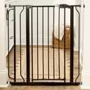 Regalo Safety 36" Extra Tall Baby Gate, Bottom of Stairs & Doorways
Fits Openings 29"-36.5" Wide, Pressure Mounted with Door, For Babies, Toddlers & Pets, Black