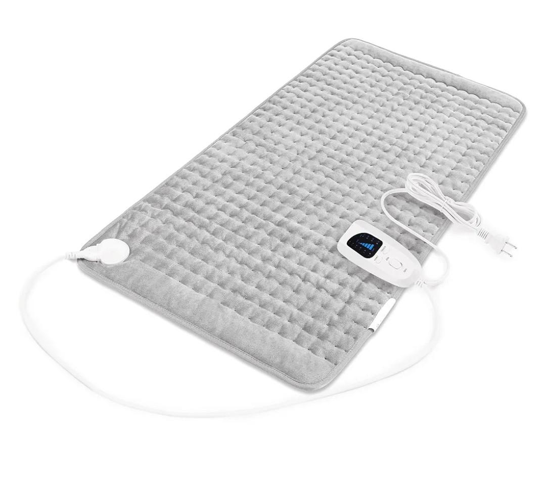 Heating Pad,Electric Heating Pads for Back,Neck,Abdomen,Moist Heating Pad for Shoulder,Knee,Arms,Legs,Dry/Moist Heat & Auto Shut Off,Birthday Gifts for Men and Women(Light Gray, 33''×17'')