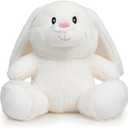 HollyHOME Bunny Stuffed Animal, Easter Bunny Plush Toys, Soft and Cuddly Stuffed Rabbit Easter Gift for Kids Baby Girls 10inch White