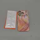 GVIEWIN for iPhone 17 Pro Case Compatible with MagSafe, with Screen Protector [Full Camera Protection] Military-Grade Shockproof Slim Magnetic Marble Phone Case for 17 Pro 6.3", Glistening/Pink