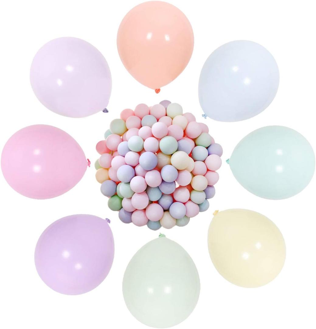 5 Inch Mini Pastel Balloons 200pieces Assorted Macaron Rainbow Party Balloons for Wedding Birthday Baby Shower aibushishou