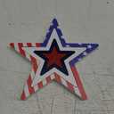 COCHIE 4th of July Decorations Stars Set of 4, Red White Blue Decor, Patriotic Memorial Day Star Tiered Tray Decor, Labor Day Fourth of July Decoration for Home Office Table Shelf (Print)