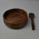 SullyHÔME 12" Acacia Wood Salad Bowl with Serving Spoons