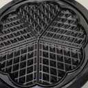 Mueller Heart 5 Waffle Maker, Waffle Iron, Adjustable Browning Control & Nonstick, Cool Touch Handle, Easy to Clean, Small Kitchen Appliances