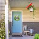 2 x St. Patrick's Day Decorations Wooden Shamrock Door Wreath for Front Door Welcome Sign, St. Patrick's Decor Hanging Sign Farmhouse Outdoor Indoor Shamrock Clover Spring Wall Home Decor