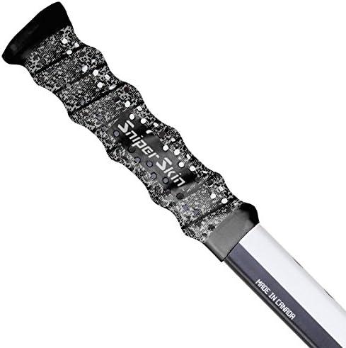 SNIPER SKIN Hockey Grip, Fits Adult and Kids Sticks, Easy Install, Durable, Better Than Hockey Tape, Ideal Team Swag, Clean Non-tack (Black Shadow)