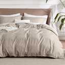 Bedsure Duvet Cover Queen Size - Soft Cationic Dyed Duvet Cover Set for Kids with Zipper Closure, 3 Pieces Bedding Set(Bison, 90"x90")