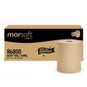 Morsoft R6800 Hardwound Roll Towels, Brown | 100% Recycled Fibers, 6 Rolls X 800 ft