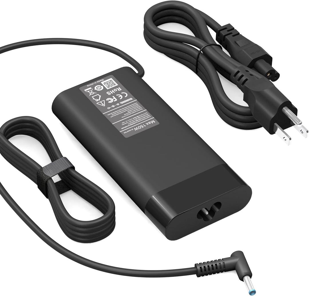 Slim 150W Laptop Charger Compatible with HP ZBook 15 G3 G4 G5 G6,ZBook Studio G3 G4 G5 G6 G7 G8, ZBook Studio x360 G5, OMEN by 15 17 Pavilion Gaming 15 17, HP EliteBook 1050 G1