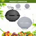 Metal Mesh Fruit Bowl with Lid & Basket - Fruit Fly Proof Kitchen Counter Storage for Fruits & Veggies (Grey/1PCS), One Size