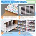 Fuutreo 2 Pcs Classroom Construction Paper Storage,Multi-colored Dots