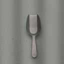 New Star Foodservice 34660 One-Piece Cast Aluminum Flat Bottom Bar Ice Flour Utility Scoop, 4-Ounce, SIlver