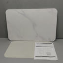 HBlife 23.5" X 15" Quick Drying Stone Bath Mat for Bathroom, Diatomaceous Earth Stone Drying Mat for Kitchen Counter