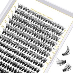 3 x B&Q Lash Clusters 30D 50D-C-9-16MIX LASH Individual 280 Clusters False Eyelash 9-16MIX Lash Clusters Extensions DIY Eyelash Extensions at Home (30D 50D,C-9-16MIX)