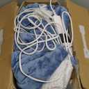 L'AGRATY Heated Weighted Blanket for Adults - 62"x84" 20lbs Electric Throw Fast Heating Heavy Blanket 1/2/4/6/8 Hour Auto Off 10 Heat Levels Over-Heat Protection Soft Flannel Sherpa