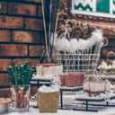 Cabilock 20 Pcs Hand Woven Wedding Candy Boxes, Rustic Light Brown Storage Baskets for, Easy Assembly, for Weddings, Birthdays, Baby Showers