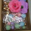 38 PCS Unicorn Cake Topper Unicorn Flower Cake Decorations with Flowers Balls Stars Unicorn Happy Birthday Cake Decorations (Flower)