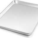 12.5 Inch Baking Sheet Pan, Joyfair Stainless Steel Cookie Sheet Toaster Oven Tray, Professional Bakeware for Cookie/Bacon/Bread, Rolled Rim & Mirror Finish, Rust Resistant & Dishwasher Safe