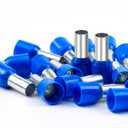 AIRIC UL Listed Wire Ferrule Connectors 6 Gauge - DIN Standard - Crimp Copper Ferrules Terminals Wiring Electrical Connector Nylon Insulated Pin Cord End Terminal 6 AWG, Blue, 100 Pcs