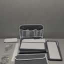 2 Pack Over The Door Organizer, Hanging Storage Organization with Large Capacity Pockets, Swing-Proof Behind Door Storage Shelf for Kicthen Bedroom Nursery Kids Toys Shoes, Grey