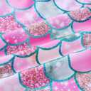 Vieille Toddler Girls Swimsuits Ruffle Bathing Suits One Piece Swimwear 2-6T (Pink Mermaid)