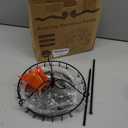 iDavosic.ly Rotating Necklace Holder Organizer with 24 Hooks, Adjustable Metal Bracelet Display Stand Rack, Extra Tall Keychain Spinning Tree Tower for Women, Black (Black - 1 Tier)