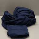 Amazon Basics Lightweight Super Soft Easy Care Microfiber 4 Piece Bed Sheets Set with 14-Inch Deep Pockets, Queen, Navy Blue, Solid