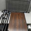 3 Tier Heavy Duty Commercial Grade Utility Cart with Wood Top, Wire Rolling Cart with Wheels and Handle Bar, Kitchen Carts on Wheels, Metal Cart with 600 LBS Capacity, Chrome