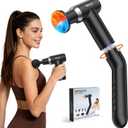Beyn Hot and Cold Massager Gun with Detachable Extended Handle, 6 Massage Heads & LCD Display - Deep Tissue Massager for Neck Back Body Muscle Pain Relief