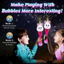 ArtCreativity Easter Bunny Bubble Wand (2 Pack), Easter Basket Stuffers for Toddler, 14" Light Up Automatic Bubble Maker with LED & Music, Bubbles for Kids, Toys for Toddlers 1-3