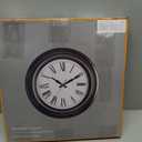 Bernhard Products Extra Large Wall Clock, 18 Inch, Dark Brown, Quartz Silent, Battery Operated, Non-Ticking, Decorative Roman Numeral, Stylish Clock, Accurate Timekeeping