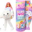 Barbie Cutie Reveal Doll with Blonde Hair & Lamb Costume, 10 Suprises Include Accessories & Mini Pet 