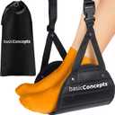 BASIC CONCEPTS Airplane Foot Hammock for Plane Travel Essentials - Airplane Travel Essentials, Long Flight Foot Rest - Plane Gadgets (1 pack)