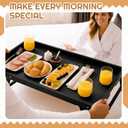 Geelin Extra Large 30.3 x 15 Inch Bamboo Bed Tray Table, Black