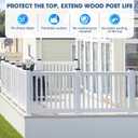 Goovilla 4x4 Post Caps Black(Actual 3.5" x 3.5"), 12 Pack Aluminum Metal Fence Post Caps with 24 Screws and Easy Installation, Waterproof Deck Post Caps with Fade-Resistant Coating, Protect Wood Post