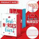 Yisong 32 Pcs Thank You Nurses Bags CNA Week Gift Bag Bulk Best Nurse Ever Paper Goody Treat Nursing Assistant Appreciation Gift for Medical Healthcare Worker Thanks Party Supply, 8.7 x 6.3 x 3.2 in