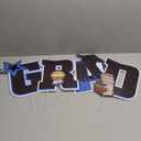 Jetec Graduation Yard Sign Class of 2025 Grad Yard Sign Graduation Decoration 2025 Lawn Sign Large Glitter Waterproof Grad Sign with Stake for Graduation Party Outdoor Garden Supply(Blue)