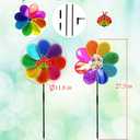 Outdoor Wind Spinners Yard Garden Decor Shiny Pinwheels, Lawn Rainbow Ornaments to Deter Animals Scare Birds Away (4PCS)