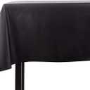 Yourtablecloth Heavy Duty Vinyl Rectangle or Square Tablecloth  6 Gauge  Flannel Backed  Wipeable Tablecloth with Vivid Colors & Many Sizes 52 x 52 Black