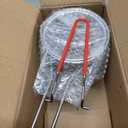 Cabilock Deep Fryer with Basket 4.7 Inch Compact Frying Pot with Perforated Strainer for French Fries Fish Shrimp Chicken Wings Kitchen Appliance (23.5X4.5X1.5CM)