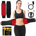 Long Red Light Therapy Belt, 16 W 120 Beads Wearable Near Red Infrared Light Therapy Wrap for Body, 660nm & 850nm, Auto Timer, Ideal for Shoulder Waist Back Body