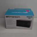 Emerson MW7302B Compact Countertop Microwave Oven with Touch Control, LED Display, 700W, 10 Power Levels, 6 Auto Menus, Glass Turntable and Child Safe Lock, 0.7 Cu., Ft. Black