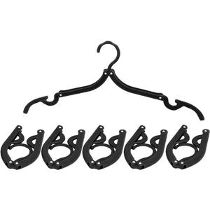 Household Travel Camping Portable Non- Folding Clothes Hangers Black 6 Pcs (id: cb4 6b5 4bc cab c7b
