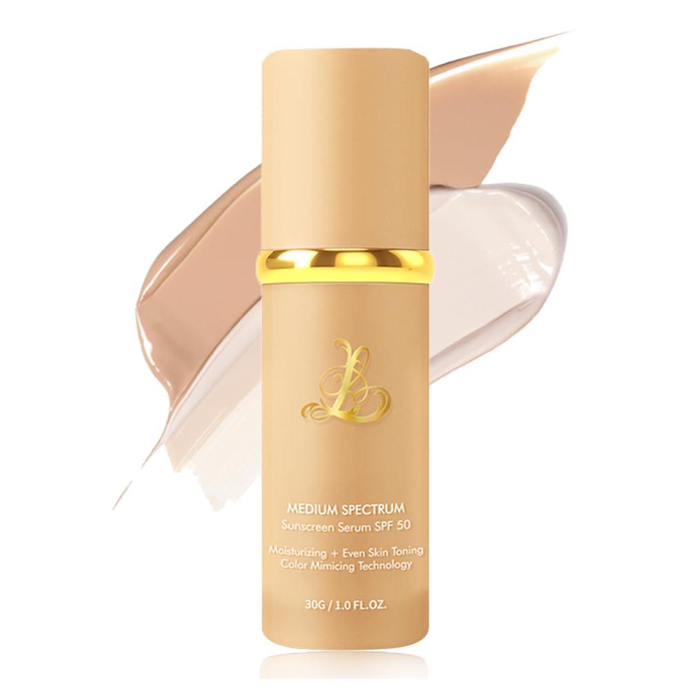 Foundation 4 in 1 - Color Changing Foundation, Medium Spectrum with SPF 50, Hypoallergenic Hydrating Liquid Concealer, Long-lasting & Waterproof Natural Finish - 1.06 fl oz (1-Pc Neutral)