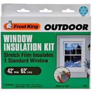 Frost King Clear Stretch Outdoor Window Film Insulator Kit 42 in. W x 62 in. L