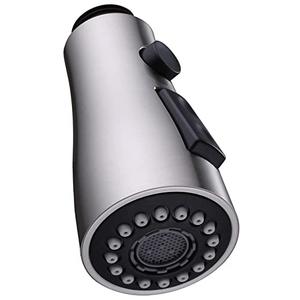 Angle Simple Kitchen Faucet Head Replacement, G 1/2 or 13/16 Inch Male Thread Connector, Tested to NSF/ANSI/CAN 61 & 372, Sink Faucet Sprayer Attachment, Stream Spray and Pause Mode, Brushed Nickel