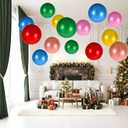 Simgoing 24 Pcs 18" Jumbo Christmas Ball Ornaments Large Inflatable Christmas Ornaments Oversized Xmas Ball Hanging Decorations for Xmas Outdoor Indoor Tree Party Lawn Yard Decor(Stylish Color)