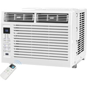 Antarctic Star 6,000 BTU Window Air Conditioner, Window AC Unit, Cools Rooms up to 250 Sq.Ft., 6 in 1 Modes Air Conditioner Window Unit with Remote Control, Easy to Install, Energy Saving, White